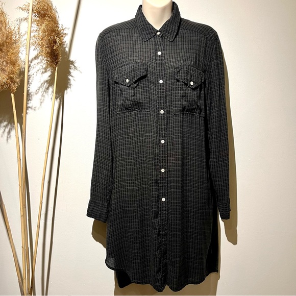 Aritzia Wilfred Free Lightweight Button Shirt Dress Tunic Top , Sz S - Picture 3 of 9
